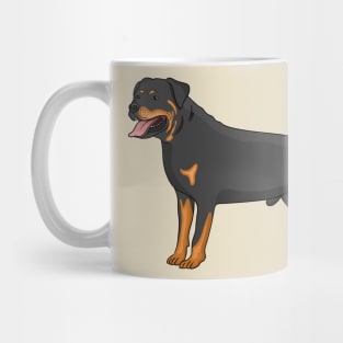 Rottweiler dog cartoon illustration Mug